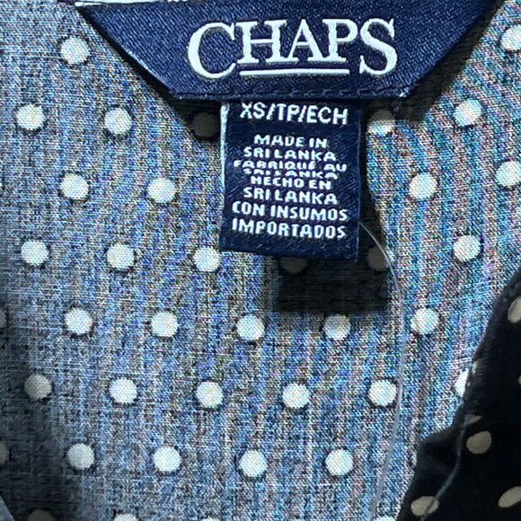 Chaps- Women's Casual Bohemian Midi Dress V-Neck With Wavy Short Sleeves & Polka - Picture 11 of 16